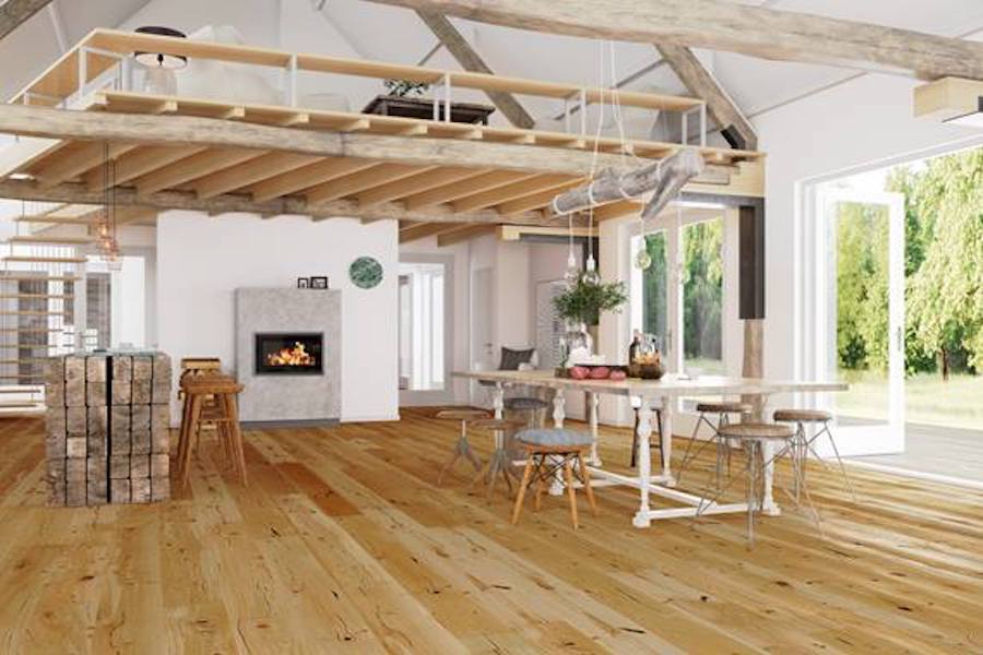 Rustic Boen barn oak wood flooring layout
