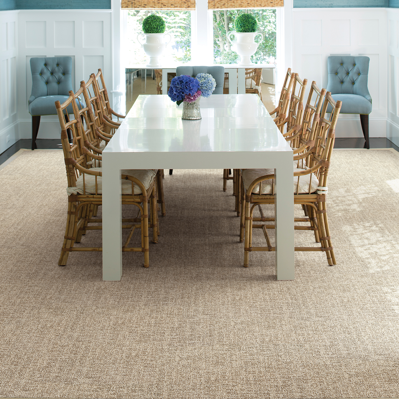 Stanton Fusion Collection patterned carpet install showcase